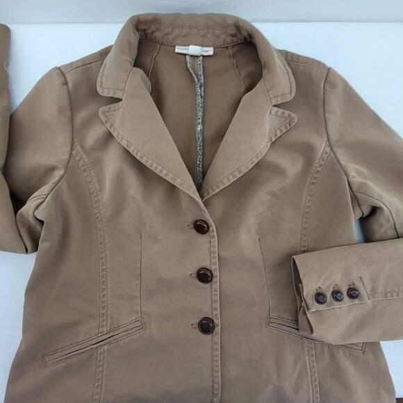 Coldwater Creek Jacket Womens 14 Brown Riding Blazer Leather Buttons Equestrian - Picture 6 of 14